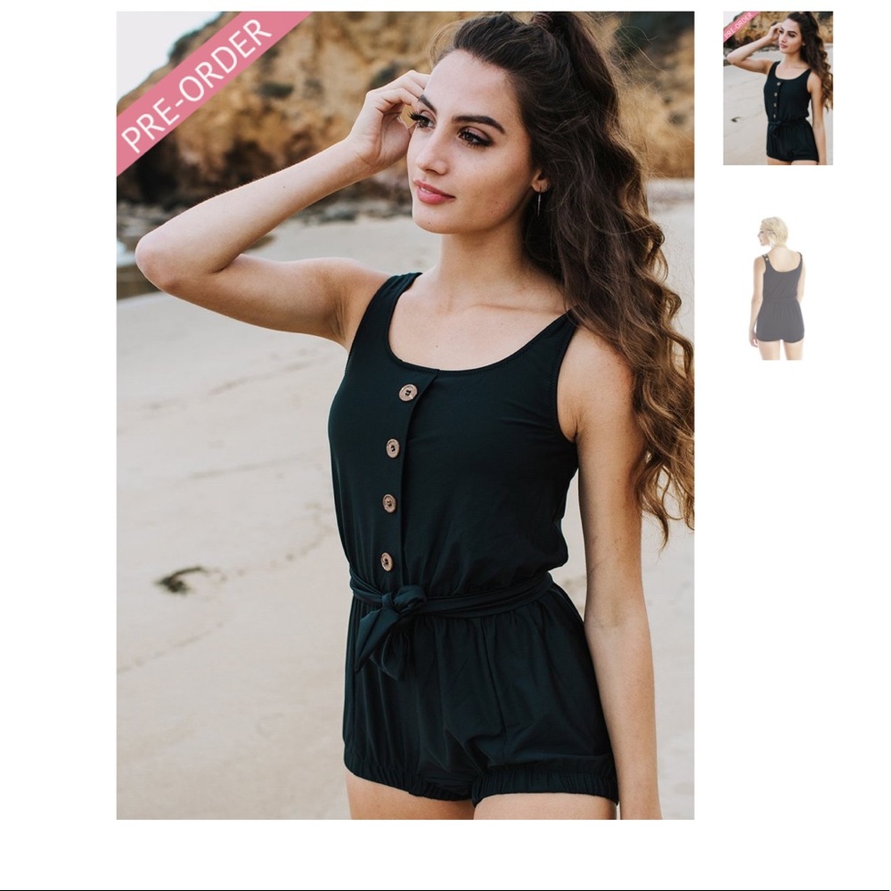Rey Swimwear Nicole in Ebony Swim Romper